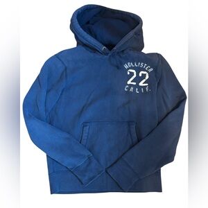 Hollister California Navy Blue Hooded Sweatshirt Casual Size Large